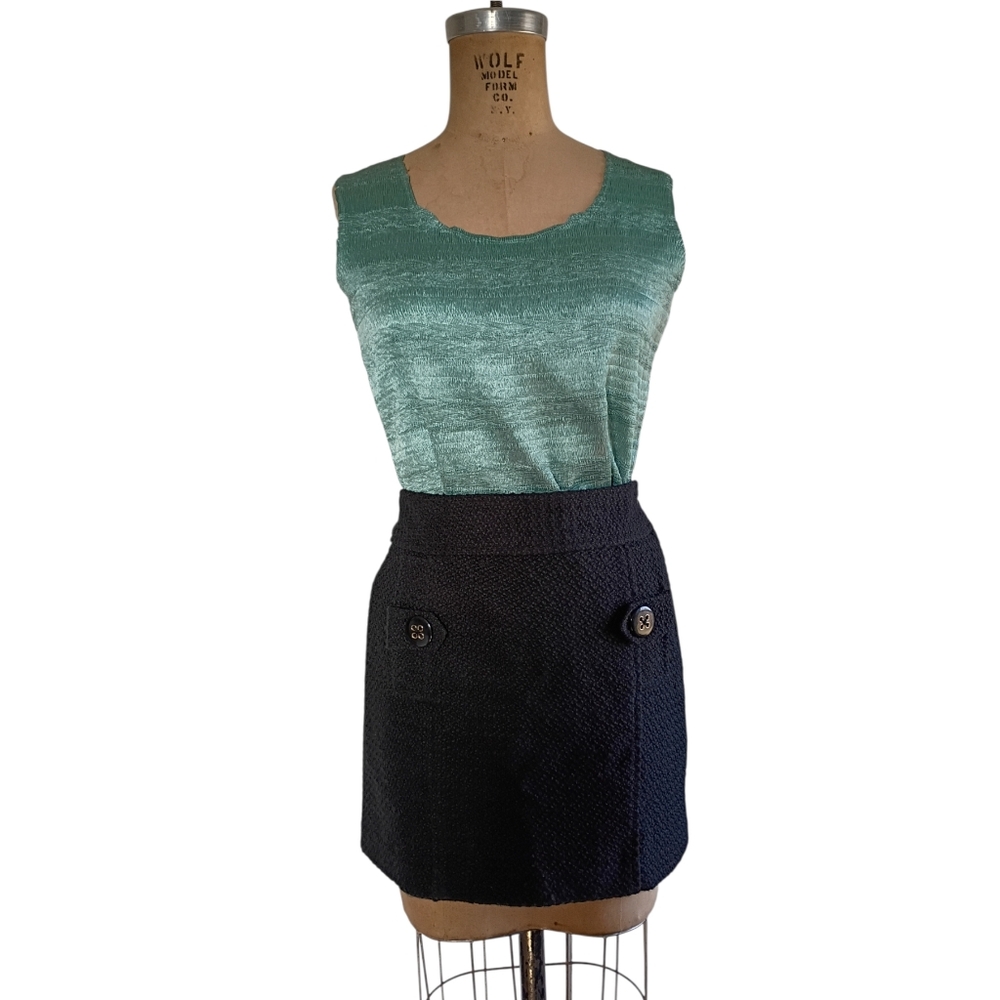 Banana Republic Textured Black Mini Skirt - Picture 3 of 9
